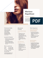 Mariana Napolitani Fashion Designer Resume