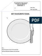 My Favourite Food.: Student's Name: - Class: LKG Subject: EVS Date: April 2020