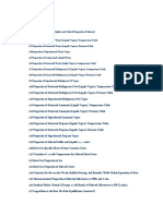 Properties of Water, Refrigerants, Ammonia and Propane Tables