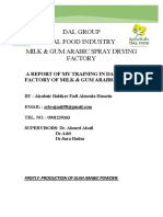 DAL GROUP'S MILK & GUM ARABIC SPRAY DRYING FACTORY REPORT