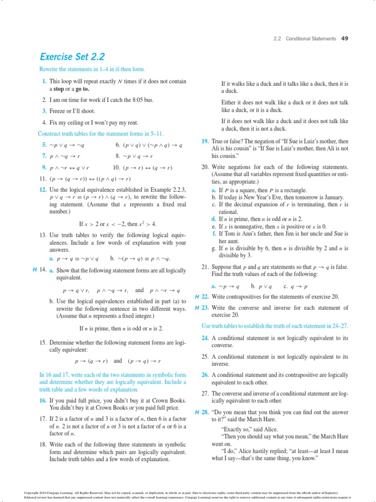 400 - Lecture 2 Problems DM | PDF | Logic | Logical Expressions