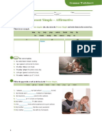 Present Simple - Affirmative: Put The Verbs in The (He, She, It) in The and Write Them in The Correct Box. There Is