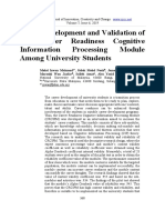 Validating a career readiness module for university students