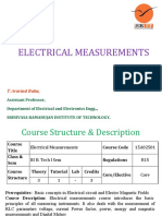 Electrical Measurements: T.Aravind Babu