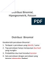 Distribusi Binomial, Poisson, Hipergeometrik