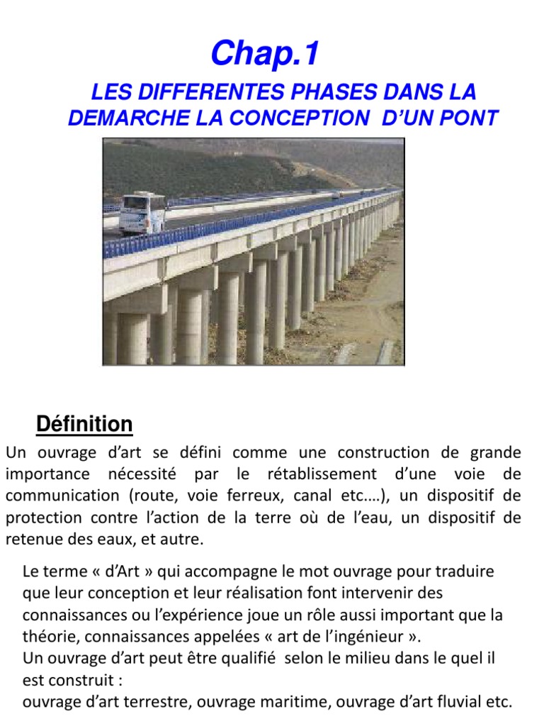 Conception des Ponts : Étapes Clés | PDF | Génie géotechnique | Pont