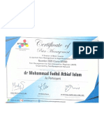 Certificate of