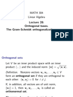 MATH 304 Linear Algebra Orthogonal Bases. The Gram-Schmidt Orthogonalization Process