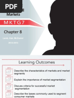 Segmenting and Targeting Markets: Lamb, Hair, Mcdaniel 2012-2013