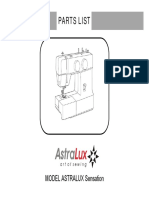 Parts List: MODEL ASTRALUX Sensation