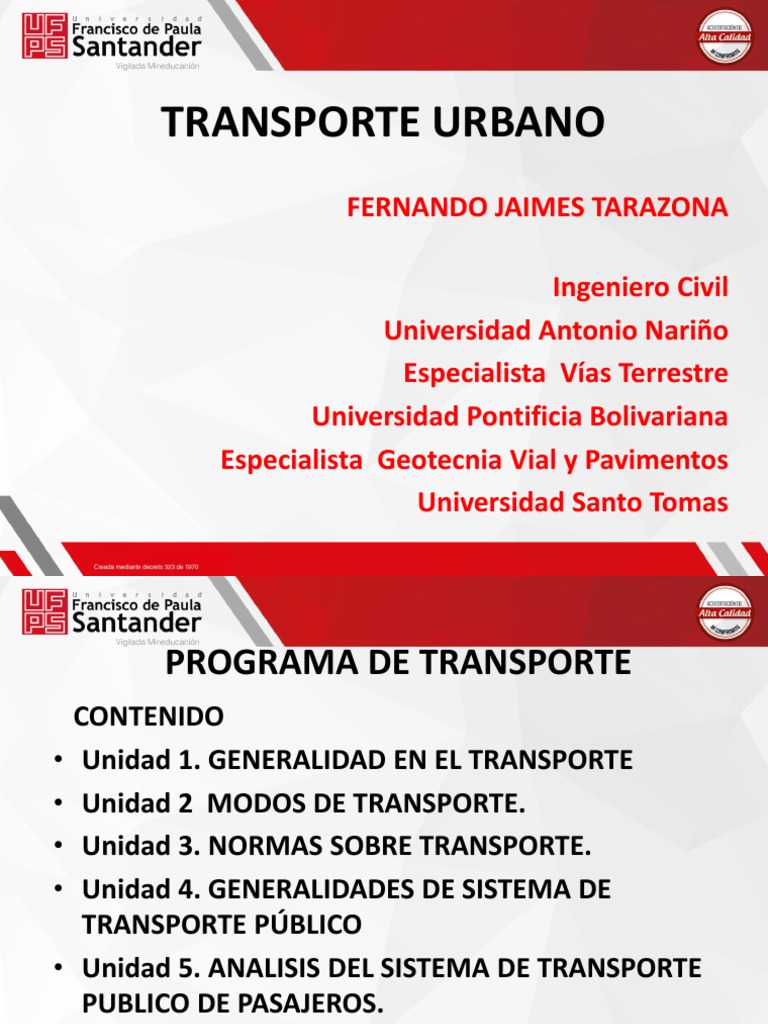 Análisis del Transporte Público Urbano | PDF | Transporte público ...
