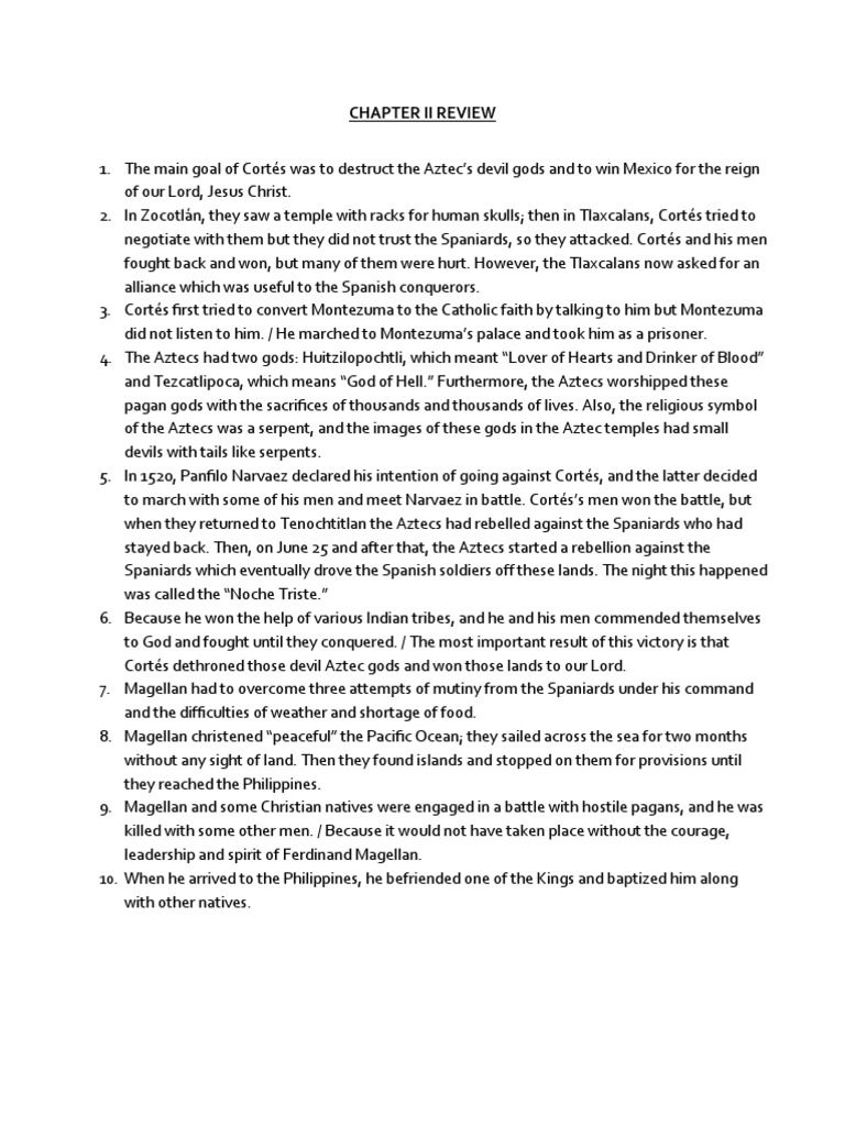 Cortés: Conquest and Conversion Goals | PDF | Hernán Cortés | Spanish ...