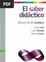 Lei y Resu - Camilloni. El Saber Didáctico (Introducción, Cap. 1, 2 y 3)