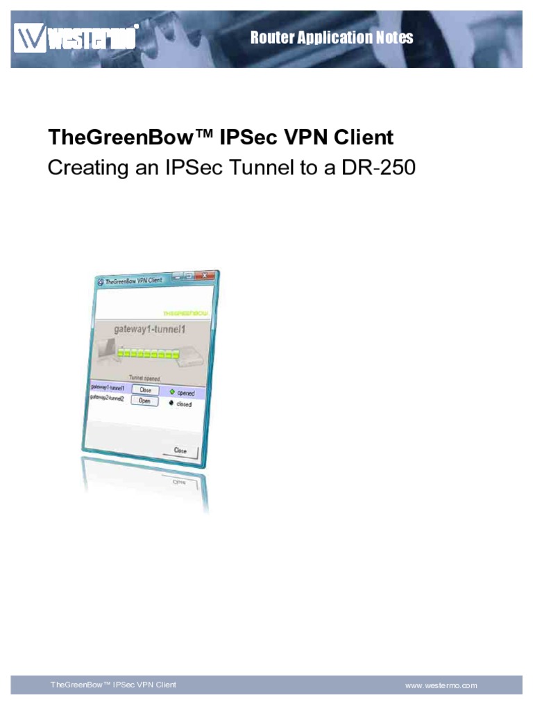 Westermo DR-250 & GreenBow IPSec VPN Configuration | PDF | Virtual ...