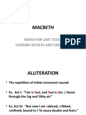 literary devices in macbeth