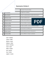 Synonyms (Verbs) 2