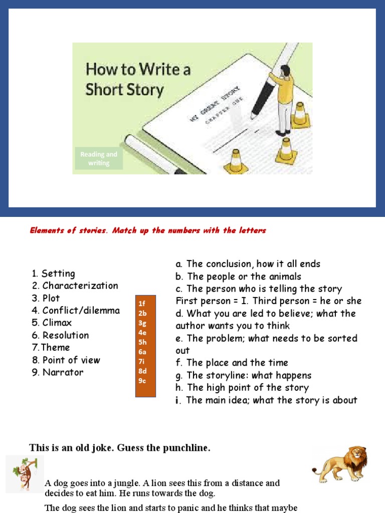 How To Write A Short Story Picture Stories 130592 | PDF | Adverb | Verb
