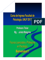 Curso de Ingreso A La Facultad de Psicologia Unlp 2016 Teorico Modulo 1 Julieta Malagrina