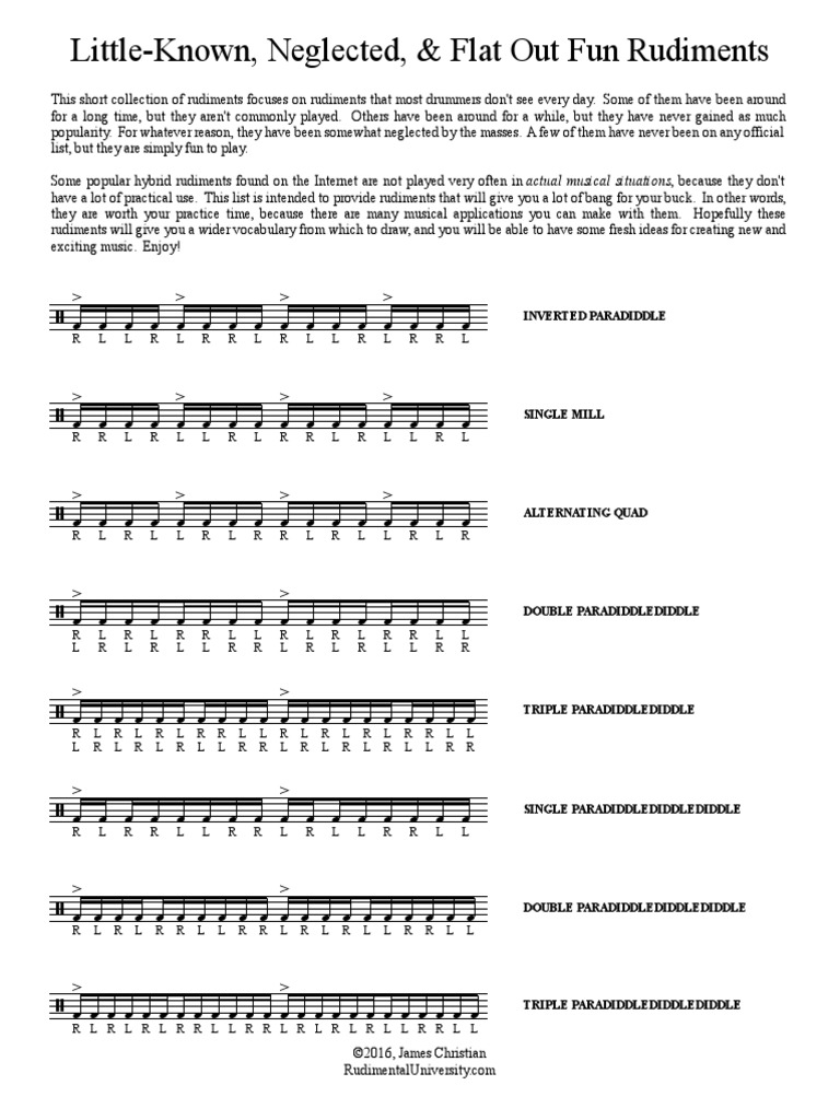 Little-Known, Neglected, & Flat Out Fun Rudiments: Inverted Paradiddle ...