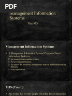 Management Information Systems: Unit 05