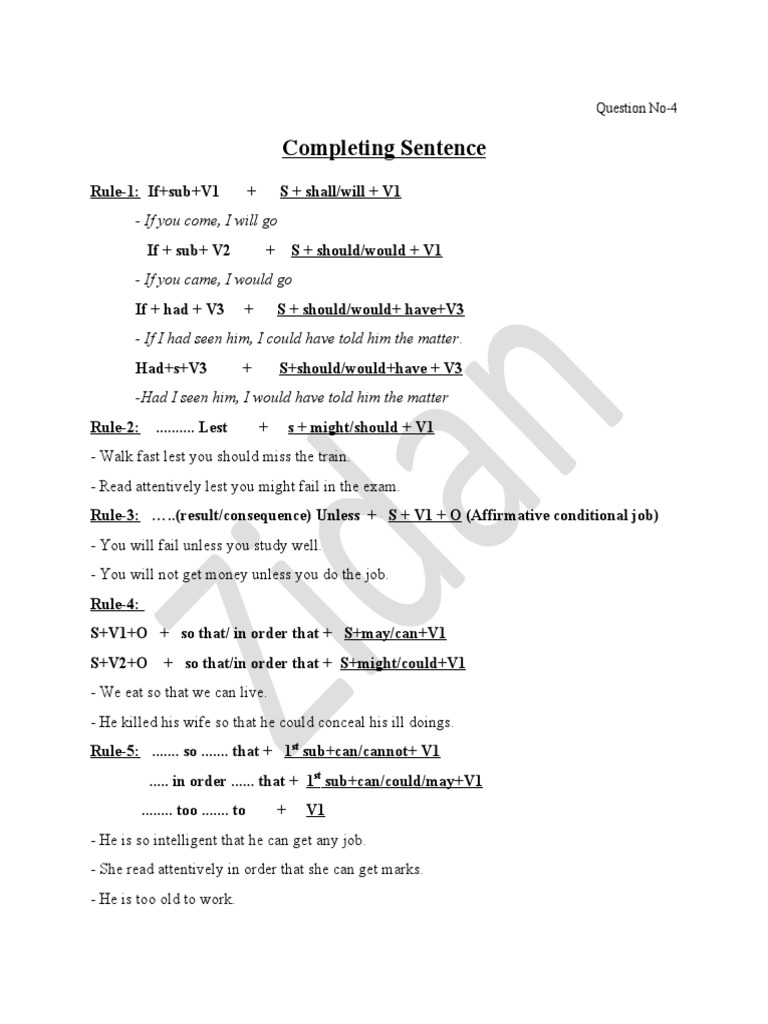 Level F Unit 8 Completing The Sentence