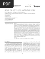 Lean in the Supply Chain A Literature Review