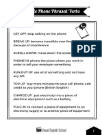 Mobile Phone Phrasal Verbs Worksheet