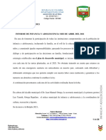 Informe de Infancia y Adolescencia Mes de Abril PDF