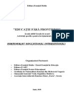 Educatie Fara Frontiere Editia 2020 - Scoala Altfel! Scoala de Acasa! - Vol I - Publicatie Isbn