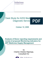 Desk Study For AIDS Medicines and Diagnostic Services: October 10, 2005