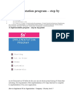 5S Implementation Steps