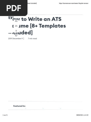 How to Write an ATS Resume [8+ Templates Included]