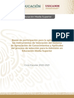 Bases de Participación Admision EMS 2020-2021