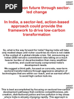 A Low-Carbon Future Through Sector-Led Change in India, A Sector-Led, Action-Based Approach Could Provide The Framework To Drive Low-Carbon Transformation