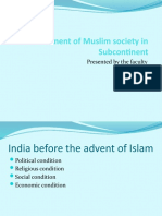 Establishment of Muslim Society in Subcontinent: Presented by The Faculty