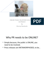 Online PR: Online Public Relations & Blogger Outreach by Murray Newlands