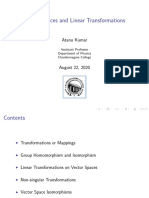 AK Lecture Notes Sem 5 L2 Vector Spaces & Linear Transformations