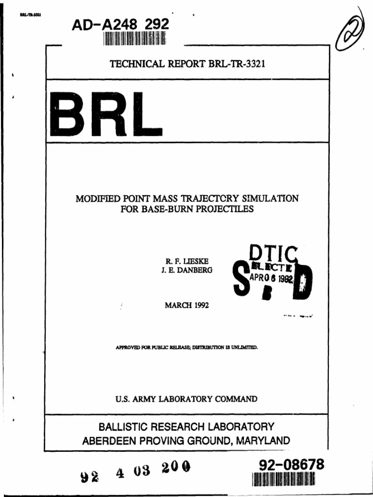 Base-Burn Projectile Trajectory Modeling | PDF | Trajectory | Fluid ...