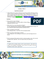 Learning activity 2 - Discussing interests