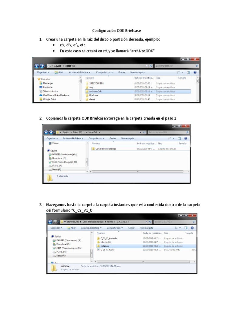 Configuración ODK Briefcase PDF
