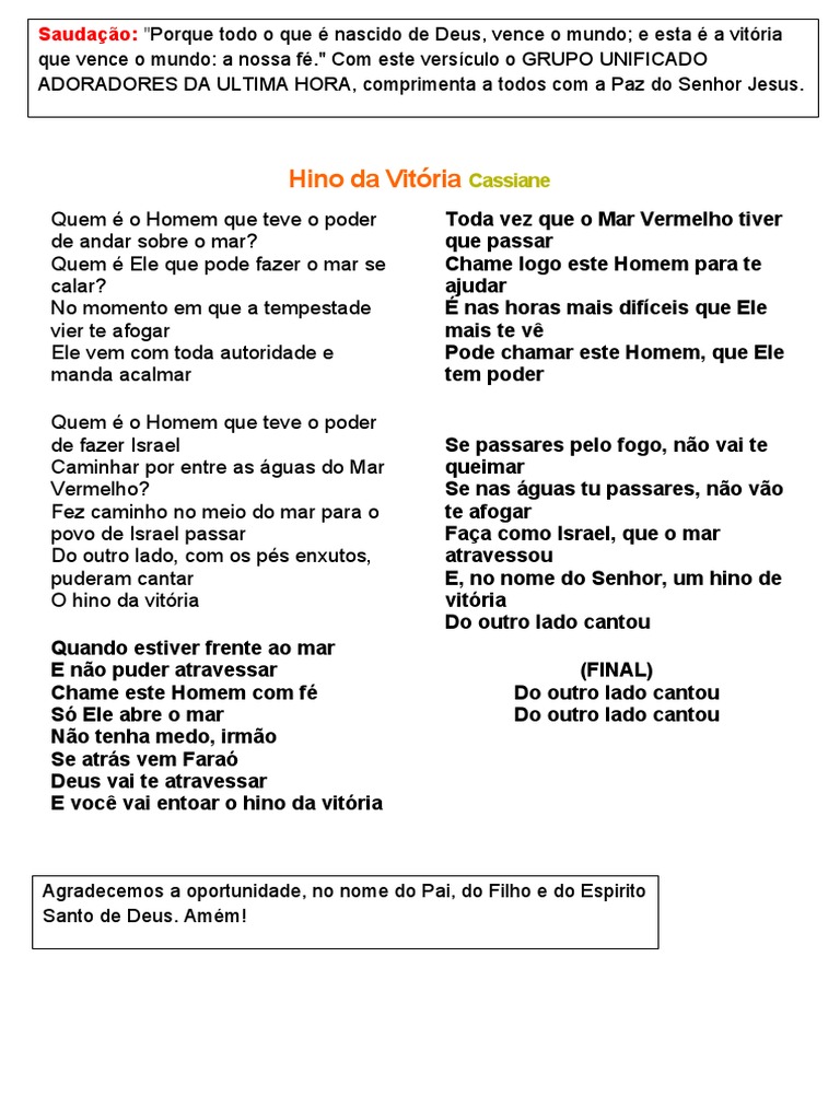 Hino Da Vitória