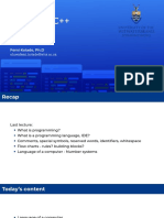 ELEN 2020 Basics of CPlusPlus Lecture 2