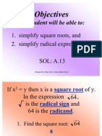 Simplify Radicals