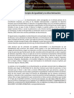 El Principio de Igualdad y No Discriminación