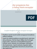 Prosedur Pengajaran Dan Penyediaan Bahan Bantu Mengajar