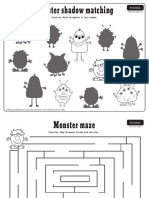 Monster Worksheets For Preschoolers