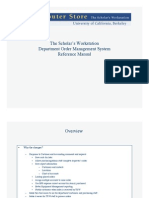 The Scholar's Workstation Department Order Management System Reference Manual