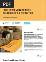 Investment Opportunities in Exploration & Production - Strategic and Critical Minerals