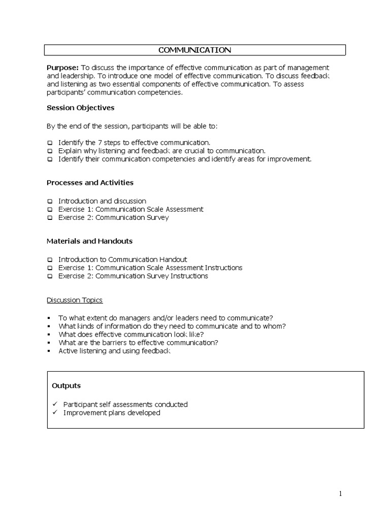 Effective Communication in Leadership | PDF | Nonverbal Communication ...