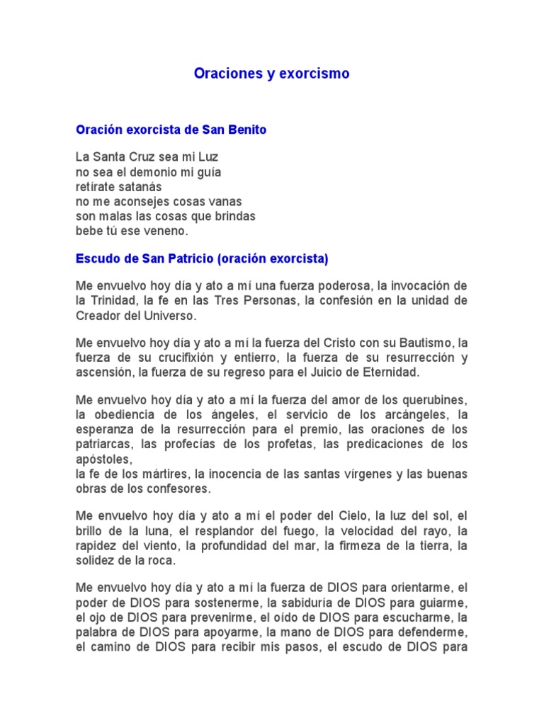 Oraciones y Exorcismo | PDF | Cristo (título) | Oración